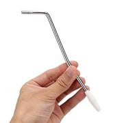 Alnicov Bras de vibrato pour guitare électrique, système de trémolo chromé avec embout Blanc 6 mm