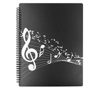 Alnicov Dossier d'affichage de fichier de musique A4 Dossier de clip de feuille de musique pour les feuilles de musique se dépliant lors de la lecture d'un instrument