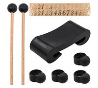 Alnicov Ensemble d'accessoires pour Tambour de Langue 9 pièces avec maillets, médiators, Manches, Notes, Autocollants pour Tambours de chaman à Cadre à Main (Tambour de Langue Non Inclus)