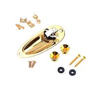 Alnicov ensemble de matériel de guitare électrique, arbre à cordes de guitare, bouton de sangle et plaque de prise jack chargée avec vis de montage, or