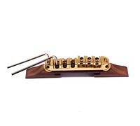Alnicov Ensemble de pont en palissandre de selles à rouleaux plaqué or pour guitare jazz