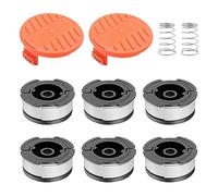 Alnicov Fil de Coupe pour Black + Decker AF-100 30 Pieds/0,065 Pouces Bobine de Rechange Autofeed Weed Eater Coupe-Bordures (6 bobines de Rechange + 2 Capuchons de Coupe + 2 Ressorts)