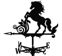 Alnicov Girouette en métal de cheval, girouette pour animaux avec décorations de jardin sur le toit pour auvent de jardin en plein air