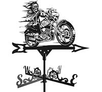 Alnicov Girouette en métal en Forme d'animal avec Toit pour décoration de Jardin, Ferme, Cour, Jardin, tonnelle