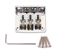 Alnicov Guitare à cigares : chevalet rigide réglable à 3 cordes Chromé