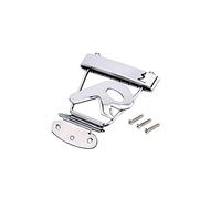 Alnicov Guitare cordier pont métal R forme 6 cordes semi creux archtop Jazz basse guitare pièce de rechange Chrome