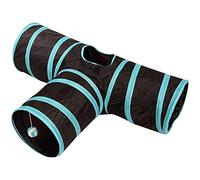 Alnicov Jouet de tunnel de chat 3 WayT-Shaped Cat Tunnel Toys Outdoor pliable Pet ToyGrands tuyaux pliants pour tunnel de jeu d'intérieur