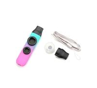 Alnicov Kazoo à double trou, tonalité réglable avec diaphragmes de flûte et cordons pour guitare, ukulélé, violon, piano
