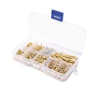 Alnicov Kit de vis de guitare, 226 pièces 9 types d'assortiment de vis de guitare avec ressorts pour pont de guitare électrique, micro, pickguard, accordeur, interrupteur, plaque de cou (doré)