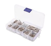 Alnicov Kit de vis de guitare 226 pièces 9 types de vis avec ressorts pour guitare électrique, chevalet, pickguard, accordeur, interrupteur, plaque de manche (chromé)