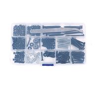 Alnicov Kit de vis pour guitare, 254 pièces 9 types de vis avec ressorts pour chevalet de guitare électrique, micro, pickguard, accordeur, plaque de cou, boutons de sangle de guitare et pince (noir)