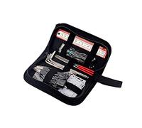 Alnicov Kit d'outils de réparation de guitare comprenant un organiseur de cordes, une règle d'action, un outil de mesure et une clé hexagonale pour guitare, ukulélé, basse, mandoline, banjo