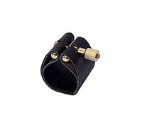 Alnicov Ligature Attache en cuir synthétique Compact Durable pour saxophone alto sax saxophone embouchure en caoutchouc