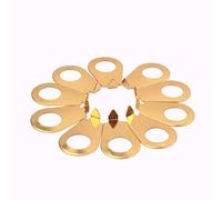 Alnicov Lot de 10 boutons de sonnette de vitesse pour guitare et basse Doré