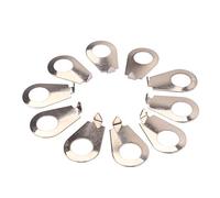 Alnicov Lot de 10 boutons de sonnette de vitesse pour guitare - Indicateur de position - Pour remplacement de guitare basse - Chromé