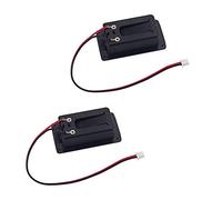 Alnicov Lot de 2 micros de guitare basse active 9 V 6F22 avec compartiment pour piles avec contacts en métal, noir