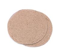 Alnicov Lot de 2 sets de table ronds en lin tressé résistant à la chaleur 30 cm