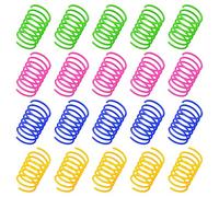 Alnicov Lot de 20 Ressorts pour Chat, Outil interactif pour Tuer Le Temps et Garder la Forme, Outil d'activité Durable et Doux pour Chat pour écraser, Mordre, chasser