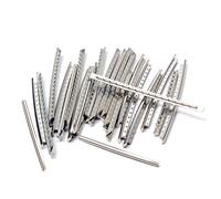 Alnicov Lot de 24 frettes de guitare en cuivre nickelé 2,2 mm pour guitare électrique 24 frettes, argenté