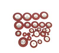 Alnicov Lot de 26 coussinets de rechange en cuir pour saxophone ténor Marron