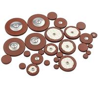 Alnicov Lot de 28 coussinets de rechange en cuir pour saxophone soprano Marron