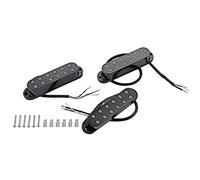 Alnicov Lot de 3 micros humbucker pour Guitare, Manche, chevalet, SSS, Accessoire de Guitare de Style Strat St (Noir)