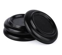 Alnicov Lot de 3 tasses pour roulettes de piano à queue - En bois - Avec mousse antidérapante et anti-bruit - Pour piano à queue - Noir