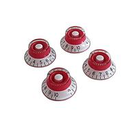 Alnicov Lot de 4 boutons de contrôle de la vitesse et du volume pour guitare électrique LP, rouge et blanc