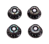 Alnicov Lot de 4 boutons de contrôle de volume pour guitare électrique Noir ormeau Bleu vert