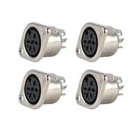 Alnicov Lot De 4 Connecteurs MIDI 6 Broches DIN Femelles pour Montage sur Panneau, pour Châssis Métallique, pour Équipement Audio Et Vidéo