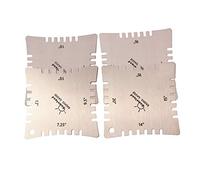 Alnicov Lot de 4 jauges de rayon crantées en acier inoxydable pour guitare électrique basse acoustique