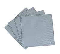 Alnicov Lot de 4 maniques en silicone multi-usages, antidérapantes, flexibles, résistantes à la chaleur, pour table de cuisine, gris clair