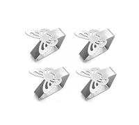 Alnicov Lot de 4 pinces à nappe en acier inoxydable épais, solides, réglables, pour la maison, les fêtes de mariage, les pique-niques (papillon)