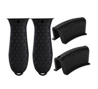 Alnicov Lot de 4 poignées de Casserole en Silicone, poignées latérales résistantes à la Chaleur pour casseroles en Fonte, Wok, poêles à Frire, poêles à Frire