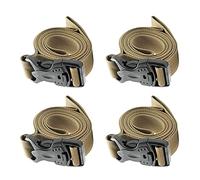 Alnicov Lot de 4 sangles de sac à dos réglables et robustes avec boucle à dégagement rapide pour le camping en plein air ou une utilisation quotidienne (kaki)