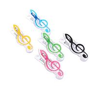 Alnicov Lot de 5 clips pour partitions de musique - En plastique - Multicolore - Style 1