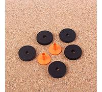 Alnicov Lot de 5 rondelles en feutre de 10 mm d'épaisseur pour pied de cymbale + 2 manchons de cymbale à longue bride en plastique