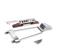 Alnicov Lot de 6 cordes pour guitare de jazz en palissandre, hauteur réglable et cordier pour guitares de jazz Chromé