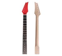Alnicov Manche de guitare électrique en bois d'érable avec 24 frettes de rechange pour IBZ Rouge