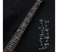 Alnicov Marqueur de touche, autocollant d'incrustation, à poser soi-même, pour guitare électrique et basse acoustique, motif d’arbre de vie, bleu abalone