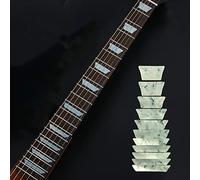 Alnicov Marqueurs de touche de guitare - Autocollant à faire soi-même pour guitare ou basse - Trapézoïde blanc nacré