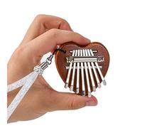 Alnicov Mini piano à pouce Kalimba 8 touches, Marimba portable en bois massif, cadeau musical de poche pour débutants (en forme de cœur)