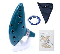 Alnicov Ocarina Alto C durable en céramique 12 trous avec guide de démarrage (français non garanti)