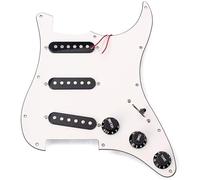 Alnicov Pickguard 3 plis SSS pour guitare électrique pré-câblée Blanc