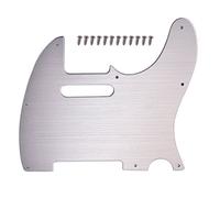 Alnicov Pickguard de guitare en métal 8 trous pour guitare Telecaster Tele TL Argenté