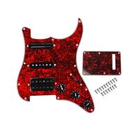 Alnicov Pickguard pré-câblée avec micro SSH pour guitare électrique - perle rouge