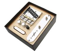 Alnicov Plaque De Pont De Selle À 6 Cordes, Plaque De Commande De Commutateur À 3 Voies, Ensemble De Micro Manche Pour Pièces De Rechange De Guitares Électriques Telecaster