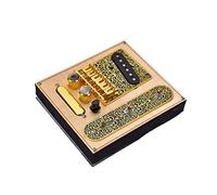 Alnicov Pont De Plaque De Commande Pré-Câblé Noir À 3 Voies Pour Guitare Électrique Telecaster - Or