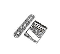 Alnicov Pont de selles de guitare, plaque de commande, pour guitare électrique 6 cordes, argent