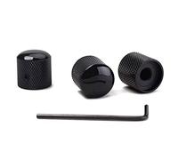 Alnicov Rothko and Frost Lot de 3 boutons de potentiomètre moletés Noir 6,0 mm
